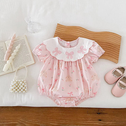 New-bebepink "bebe Triangle Rompers" Thin Pure Cotton