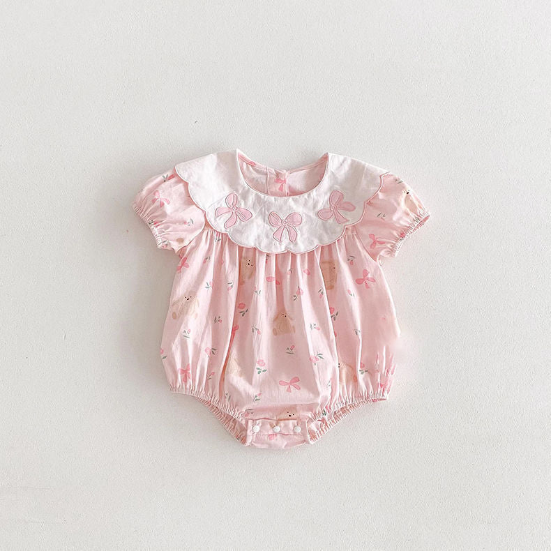 New-bebepink "bebe Triangle Rompers" Thin Pure Cotton